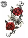 tatouage-ephemere-rose-rouge-noir-temporaire-tatouage-ROSE