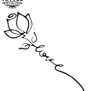 tatouage-ephemere-rose-tige-ecriture-personnalisee-tatouage-rose