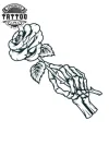 tatouage-ephemere-rose-minimaliste-elegant tatouage-ephemere-rose-minimaliste-elegant