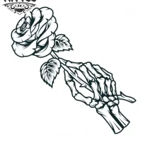 tatouage-ephemere-rose-minimaliste-elegant tatouage-ephemere-rose-minimaliste-elegant