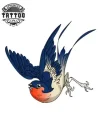 tatouage-hirondelle-ephemere-rustique-design-authentique tatouage-hirondelle-ephemere-rustique-design-authentique