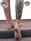 tatouage ephemere serpent pour mollet design temporaire