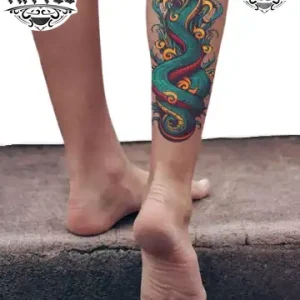 tatouage ephemere serpent pour mollet design temporaire tatouage ephemere serpent pour mollet design temporaire