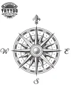 tatouage ephemere soleil boussole lumineux stylise tatouage ephemere soleil boussole lumineux stylise