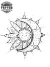 tatouage-ephemere-soleil-fleuri-design-floral-lumineux