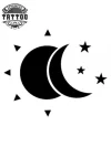 tatouage éphémère lune soleil étoile art corporel temporaire celestial tatouage éphémère lune soleil étoile art corporel temporaire celestial