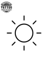 tatouage-ephemere-soleil-minimaliste-style-discret