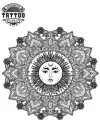 Tatouage ephemere soleil visage tendance lumineux Tatouage ephemere soleil visage tendance lumineux