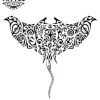 tatouage tahitien ephemere motif raie polynesienne tatouage tahitien ephemere motif raie polynesienne