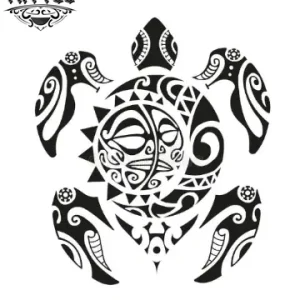 tatouage-tahitien-ephemere-tortue-design-unique tatouage-tahitien-ephemere-tortue-design-unique