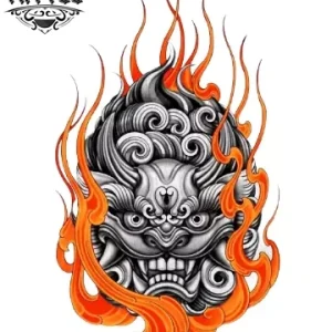 tatouage-ephemere-taureau-tribal-japonais-design-unique tatouage-ephemere-taureau-tribal-japonais-design-unique