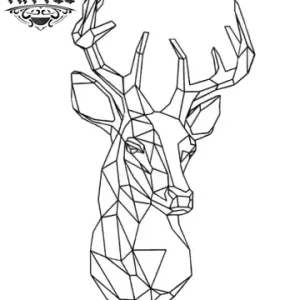 tatouage-ephemere-tete-de-cerf-origami-fier-design-image tatouage-ephemere-tete-de-cerf-origami-fier-design-image