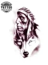 tatouage-ephemere-tete-de-loup-indien-design-unique tatouage-ephemere-tete-de-loup-indien-design-unique