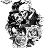 tatouage ephemere tete de mort couple amoureux tatouage ephemere tete de mort couple amoureux