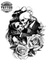 tatouage ephemere tete de mort couple amoureux tatouage ephemere tete de mort couple amoureux
