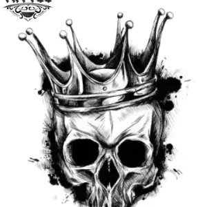 tatouage ephemere tete de mort avec couronne style squelette tatouage ephemere tete de mort avec couronne style squelette