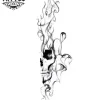 tatouage-tete-de-mort-ephemere-style-espagnol-traditionnel tatouage-tete-de-mort-ephemere-style-espagnol-traditionnel