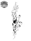 tatouage-tete-de-mort-ephemere-style-espagnol-traditionnel tatouage-tete-de-mort-ephemere-style-espagnol-traditionnel