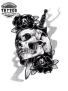 tatouage-ephemere-tete-de-mort-avec-fleurs-pour-femme tatouage-ephemere-tete-de-mort-avec-fleurs-pour-femme