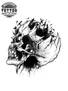 tatouage-ephemere-tete-de-mort-gothique-style-unique tatouage-ephemere-tete-de-mort-gothique-style-unique