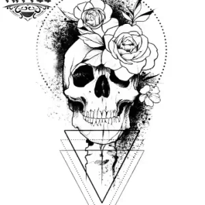 tatouage ephemere graphique tete de mort design unique tatouage ephemere graphique tete de mort design unique