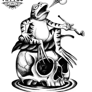 tatouage-ephemere-tete-de-mort-grenouille-design-unique tatouage-ephemere-tete-de-mort-grenouille-design-unique