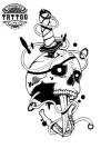 tatouage-ephemere-tete-de-mort-japonais-design-unique tatouage-ephemere-tete-de-mort-japonais-design-unique