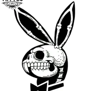 tatouage-ephemere-tete-de-mort-lapin-original-style tatouage-ephemere-tete-de-mort-lapin-original-style