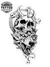 tatouage-ephemere-tete-de-mort-loup-design-unique tatouage-ephemere-tete-de-mort-loup-design-unique