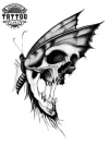 tatouage-ephemere-tete-de-mort-papillon-realiste-peaux-sensibles