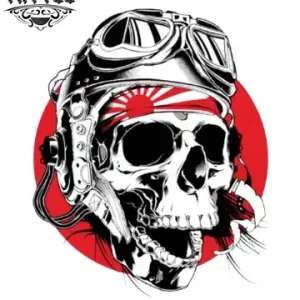 tatouage ephemere tete de mort samourai temporaire durable tatouage ephemere tete de mort samourai temporaire durable
