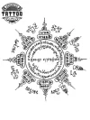 tatouage-thailandais-ephemere-boussole-style-asiatique tatouage-thailandais-ephemere-boussole-style-asiatique