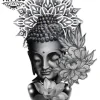 tatouage-THAILANDAIS-ephemere-lotus-design-floral tatouage-THAILANDAIS-ephemere-lotus-design-floral