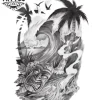 tatouage marin ephemere temporaire motifs oceaniques et nautiques