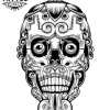 tatouage éphemère tête de mort tibétaine tatouage éphemère tête de mort tibétaine