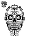 tatouage éphemère tête de mort tibétaine tatouage éphemère tête de mort tibétaine