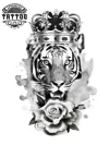 tatouage-tigre-couronne-ephemere-motif-puissant tatouage-tigre-couronne-ephemere-motif-puissant