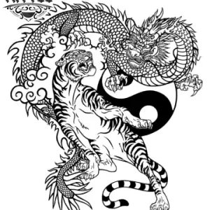 tatouage ephemere tigre dragon art corporel temporaire tatouage ephemere tigre dragon art corporel temporaire