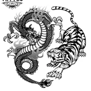 tatouage ephemere tigre dragon combo puissant tatouage ephemere tigre dragon combo puissant