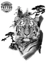 tatouage ephemere tigre foret sauvage image alt tatouage ephemere tigre foret sauvage image alt
