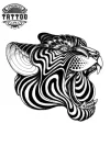 tatouage TIGRE éphémère graphique moderne réaliste durable tatouage TIGRE éphémère graphique moderne réaliste durable