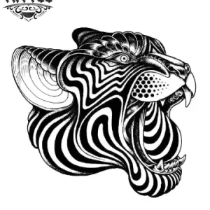 tatouage TIGRE éphémère graphique moderne réaliste durable tatouage TIGRE éphémère graphique moderne réaliste durable