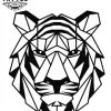 tatouage ephemere tigre origami design temporaire tatouage ephemere tigre origami design temporaire