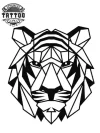 tatouage ephemere tigre origami design temporaire tatouage ephemere tigre origami design temporaire