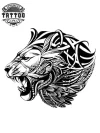 tatouage-ephemere-tigre-polynesien-resistant-artistique tatouage-ephemere-tigre-polynesien-resistant-artistique