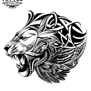 tatouage-ephemere-tigre-polynesien-resistant-artistique tatouage-ephemere-tigre-polynesien-resistant-artistique