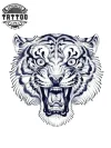 tatouage-tigre-ephemere-rugissant-realiste