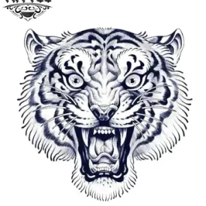 tatouage-tigre-ephemere-rugissant-realiste tatouage-tigre-ephemere-rugissant-realiste