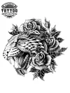 tatouage-tigre-ephemere-rose-artistique
