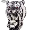tatouage ephemere tigre tete de mort realiste temporaire qualite premium tatouage ephemere tigre tete de mort realiste temporaire qualite premium